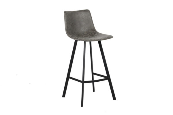 Tabouret de bar 'Ozan' PU Gris – Image 2